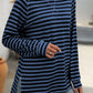 Striped Round Neck Long Sleeve T-Shirt