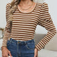 Striped Round Neck Long Sleeve T-Shirt