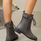 PU Leather Lace-Up Boots