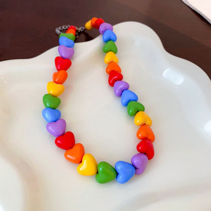 Rainbow Heart Necklace