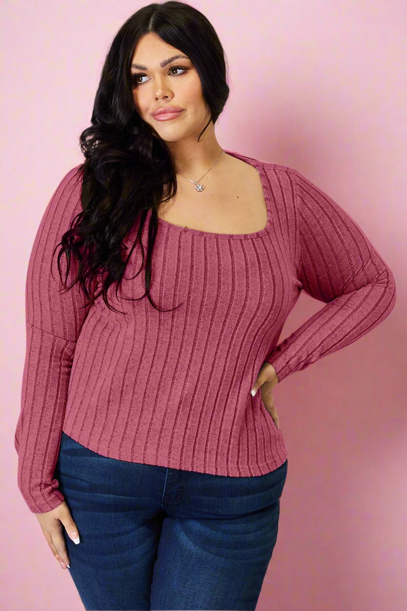 Basic Bae Full Size Ribbed Long Sleeve T-Shirt