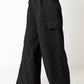 Ruched Wide Leg Pants with Pockets