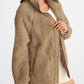 Full Size Teddy Snap Down Long Sleeve Jacket