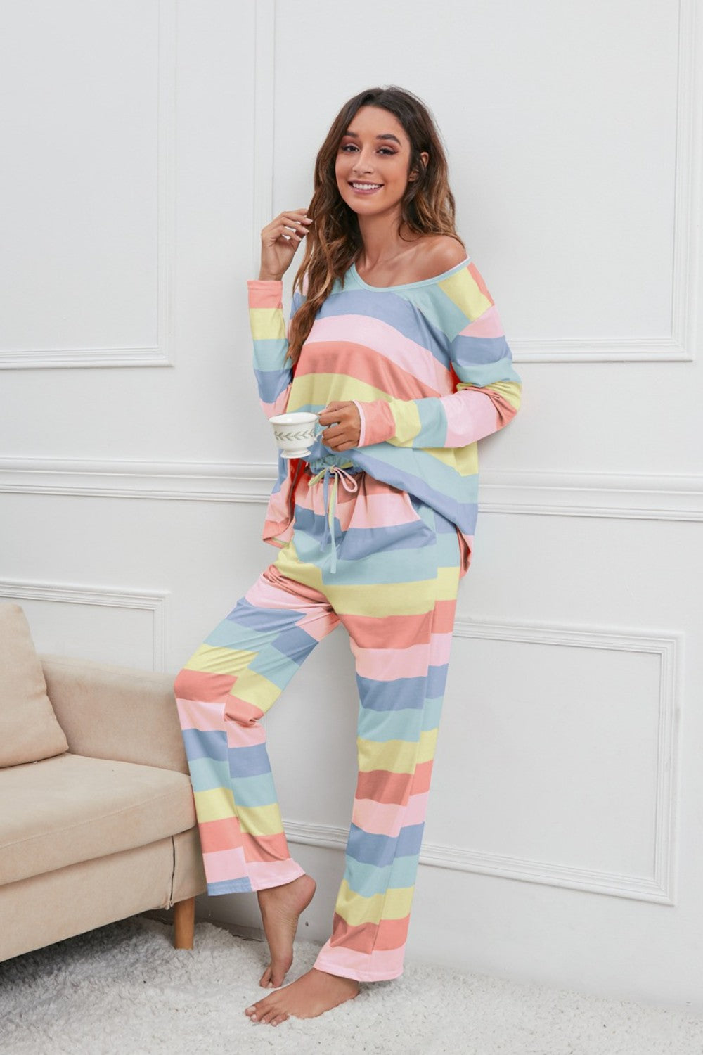 Striped Pajama/Lounge Set