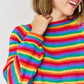 Striped Round Neck Long Sleeve Sweater