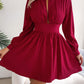 Cutout Turtleneck A-Line Mini Dress