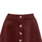 Buttoned Corduroy Mini Skirt