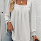 Square Neck Long Sleeve Top