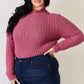 Basic Bae Full Size Ribbed Mock Neck Long Sleeve T-Shirt