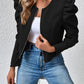 Zip Up Puff Sleeve Jacket