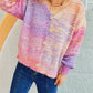 Multi-color Button Up Long Sleeve Cardigan