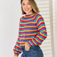 Striped Round Neck Long Sleeve Sweater