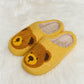 Melody Teddy Bear Print Plush Slide Slippers