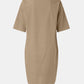 Full Size Round Neck Half Sleeve Dress with Pockets