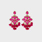 Flower Shape Rhinestone Alloy Dangle Earrings