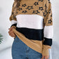 Star Contrast Round Neck Sweater