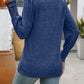 Decorative Button Round Neck Long Sleeve T-Shirt