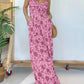 Full Size Printed Spaghetti Strap Wide Leg Jumpsuit