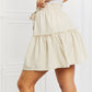 Zenana Carefree Linen Ruffle Skirt