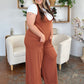 Double Take Full Size Sleeveless Wide Leg Jumpsuit with Pockets