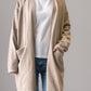 Open Front Long Sleeve Cardigan with Pockets