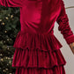 Ruffled Layered Long Sleeve Mini Dress