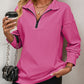 Mandy Zip-Up Dropped Shoulder Sweatshirt