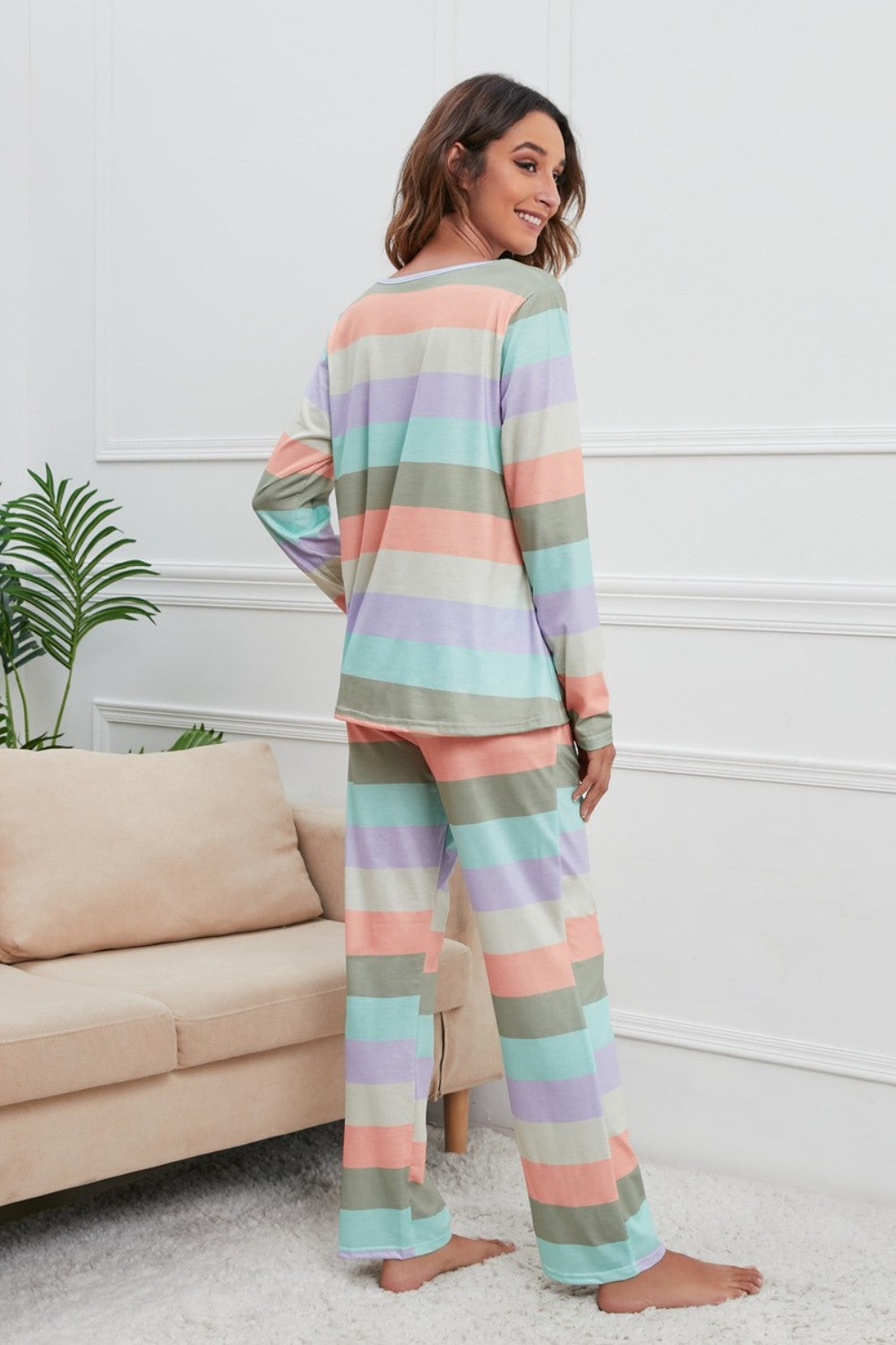 Striped Pajama/Lounge Set