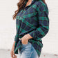 Plaid Collared Neck Long Sleeve Shirt