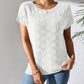 Round Neck Short Sleeve Knit Top