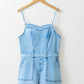 Tied Spaghetti Strap Denim Romper