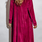 Collared Neck Longline Velvet Cardigan with Pockets