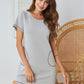 Round Neck Short Sleeve Lounge Dress