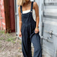 Plaid Wide Strap Wide Leg Overalls