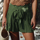 Full Size Smocked Ruffled High Waist Shorts