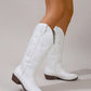 Star Point Toe Block Heel Boots