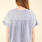 VERY J Nochted Short Sleeve Washed T-Shirt