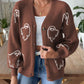 V-Neck Dropped Shoulder Cardigan