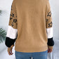 Star Contrast Round Neck Sweater