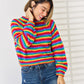 Striped Round Neck Long Sleeve Sweater