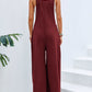 Full Size Square Neck Wide Strap Overalls