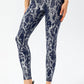 Snakeskin Slim Fit Wide Waistband Long Leggings