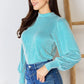 Zenana Ribbed Mock Neck Long Sleeve Top