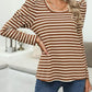 Striped Round Neck Long Sleeve T-Shirt