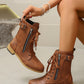 PU Leather Lace-Up Boots