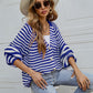 Striped Button Up Long Sleeve Cardigan