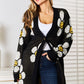 Floral Button Down Longline Cardigan