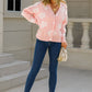 Floral Dropped Shoulder Button-Up Cardigan