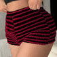 Striped High Waist Shorts