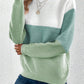 Color Block Boat Neck Sweater